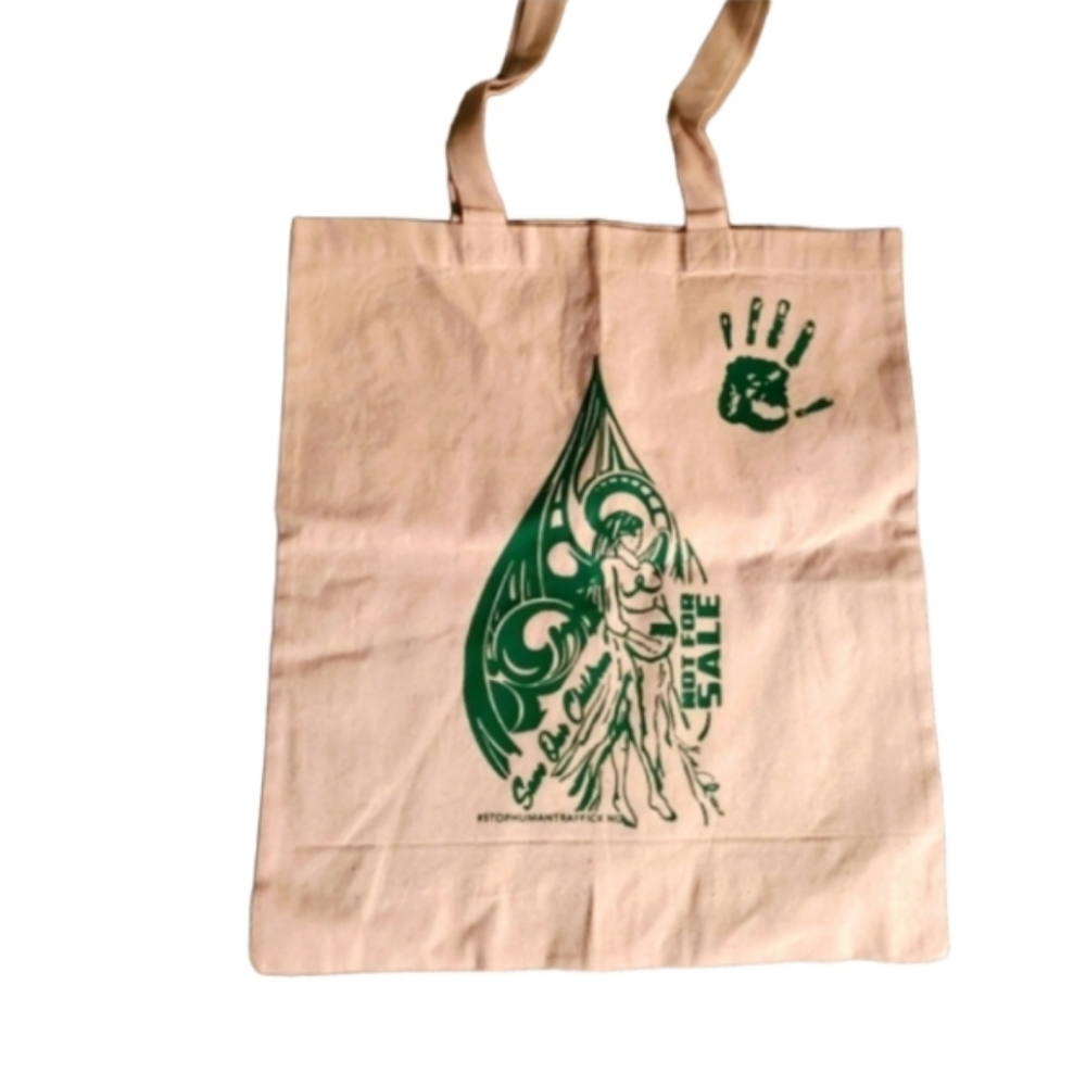 Handcrafted for cause end human trafficking canvas tote